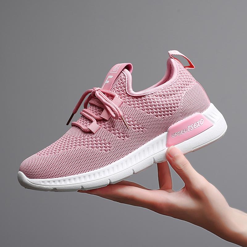 Женская обувь сетчатые низкие кроссовки для бега и учебы модная обувь новые кроссовки Fly-Knit весна и лето мягкая подошва повседневная обувь