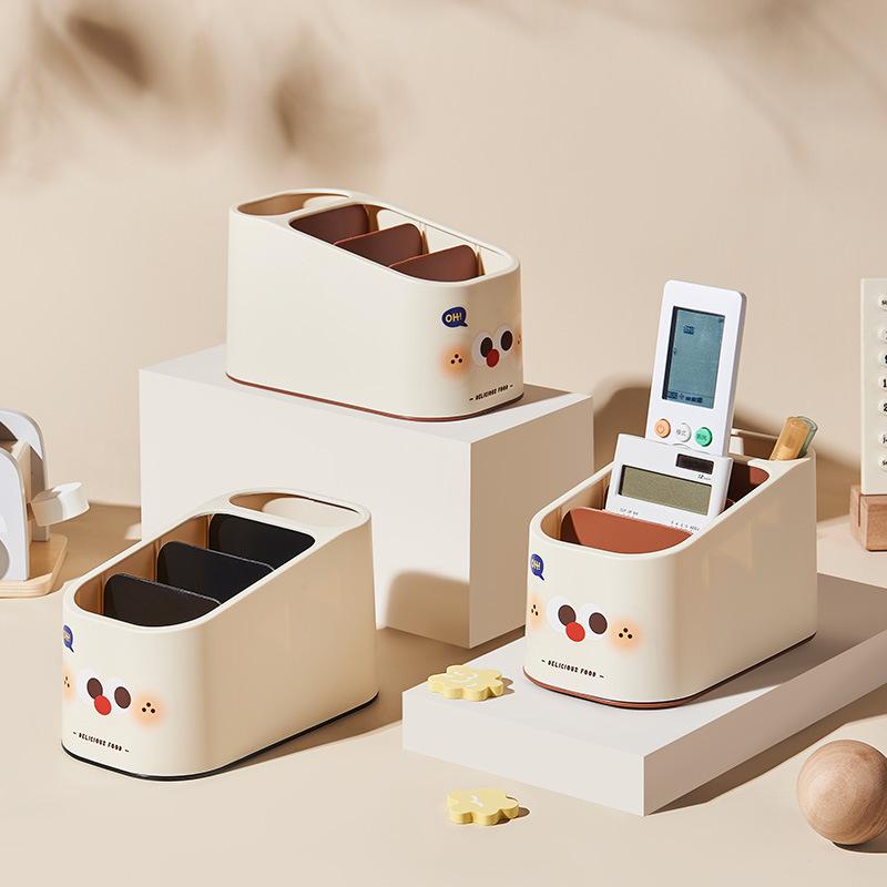 Симпатичный настольный ящик для хранения косметики в студенческом общежитии, губная помада, всякая всячина, кисточки для макияжа, корзина, сетка, держатель для ручек