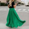 Skirt Women Solid Color Large Hem A-Line Long Skirt Work Leisure Skirt Streetwear