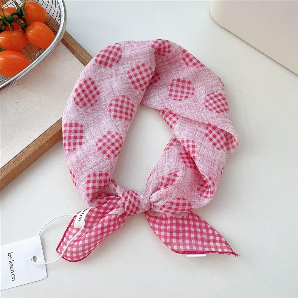 Flower Floral Print Scarves Kerchief Bandanas 55cm Headscarf Hair Ribbon Accessories for Women