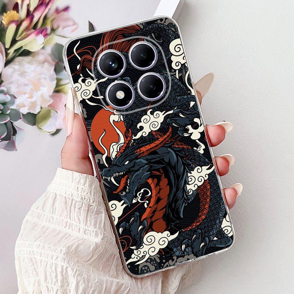 Чехол для Xiaomi Redmi Note 14 Pro Plus Милая клубника Сердце Любви Мягкий Силикон Прозрачная Крышка Для Redmi Note 14 Pro 5G Глобальный Чехол