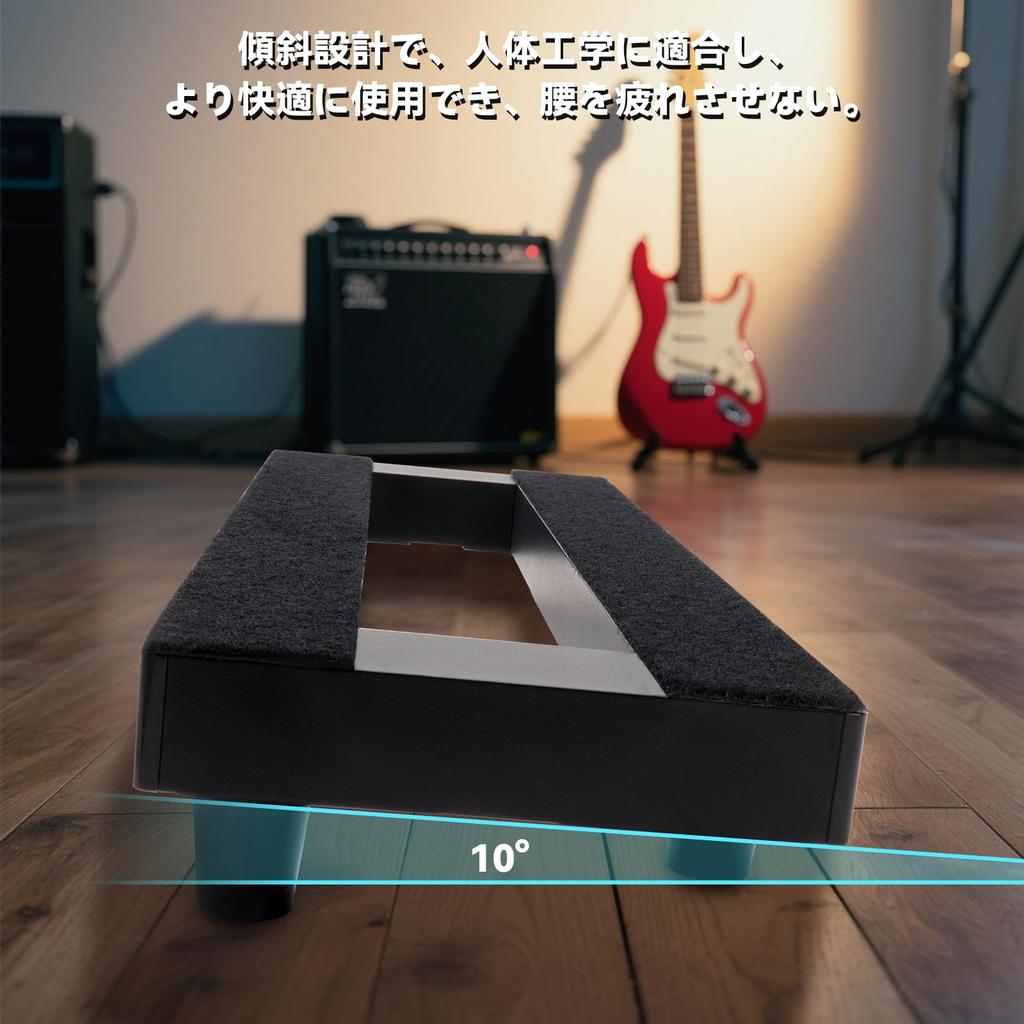 GOKKO Ultra Lightweight Guitar Effector Board Aluminum Alloy Pedal Board Durable and Durable No Carrying Bag (S-Black)