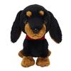 Sun Lemon Puppy! Miniature Dachshund Black S 14.5×7.1×17.9cm Plush Toy Animal Dog P-5932