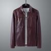 Мужская куртка из искусственной кожи осень-зима новое однотонное пальто с лацканами мужская повседневная мужская одежда цельный предмет