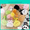 Plush Charming Biu Biu Animal Head Keychain Colorful Cartoon Pendant Keychain