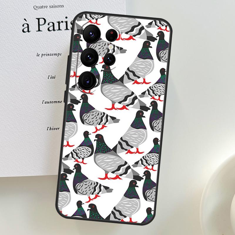 Чехол для телефона 'Голуби' для Samsung Galaxy S24 S25 Ultra S9 S10 S20 S21 S22 S23 Plus S24 FE Защитная оболочка