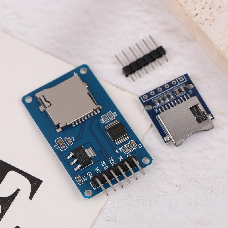 2Pcs Card Mini Tf Card Reader Module Spi Interfaces With Level Converter Chip 5V/3.3V For Diy Kit