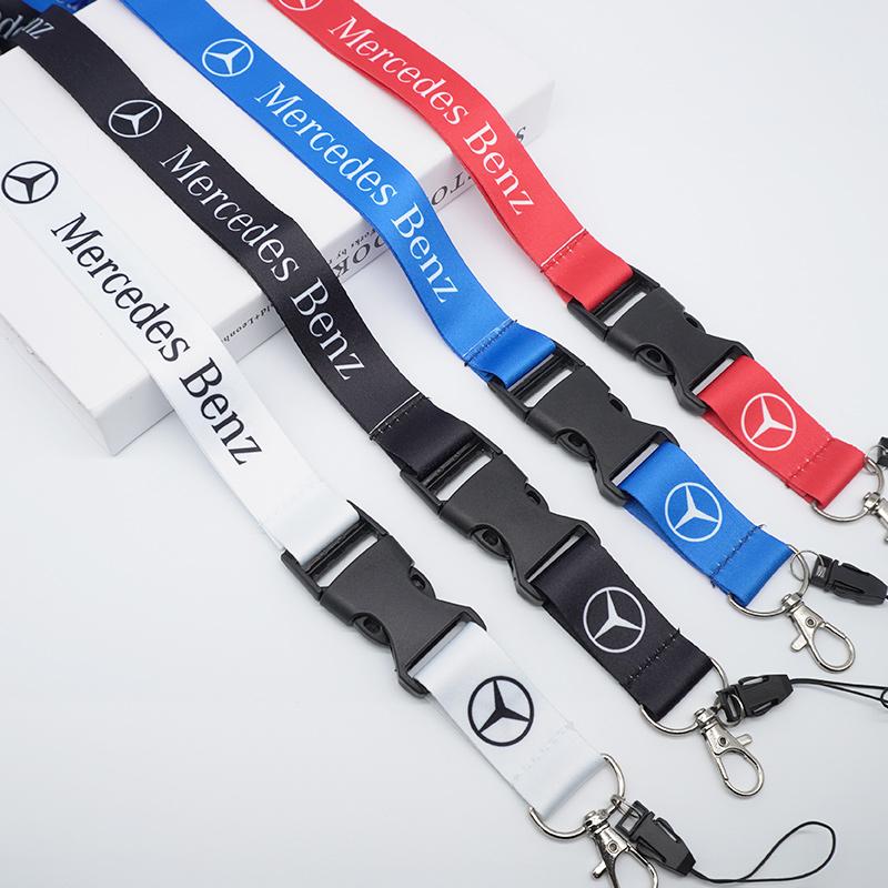 JVC4 Card Lanyard Keychain Motorcycle Car Keyring Neck Wear Chain For Mercedes Benz AMG W177 W176 X166 X167 C257 C218 X253 C118 C117