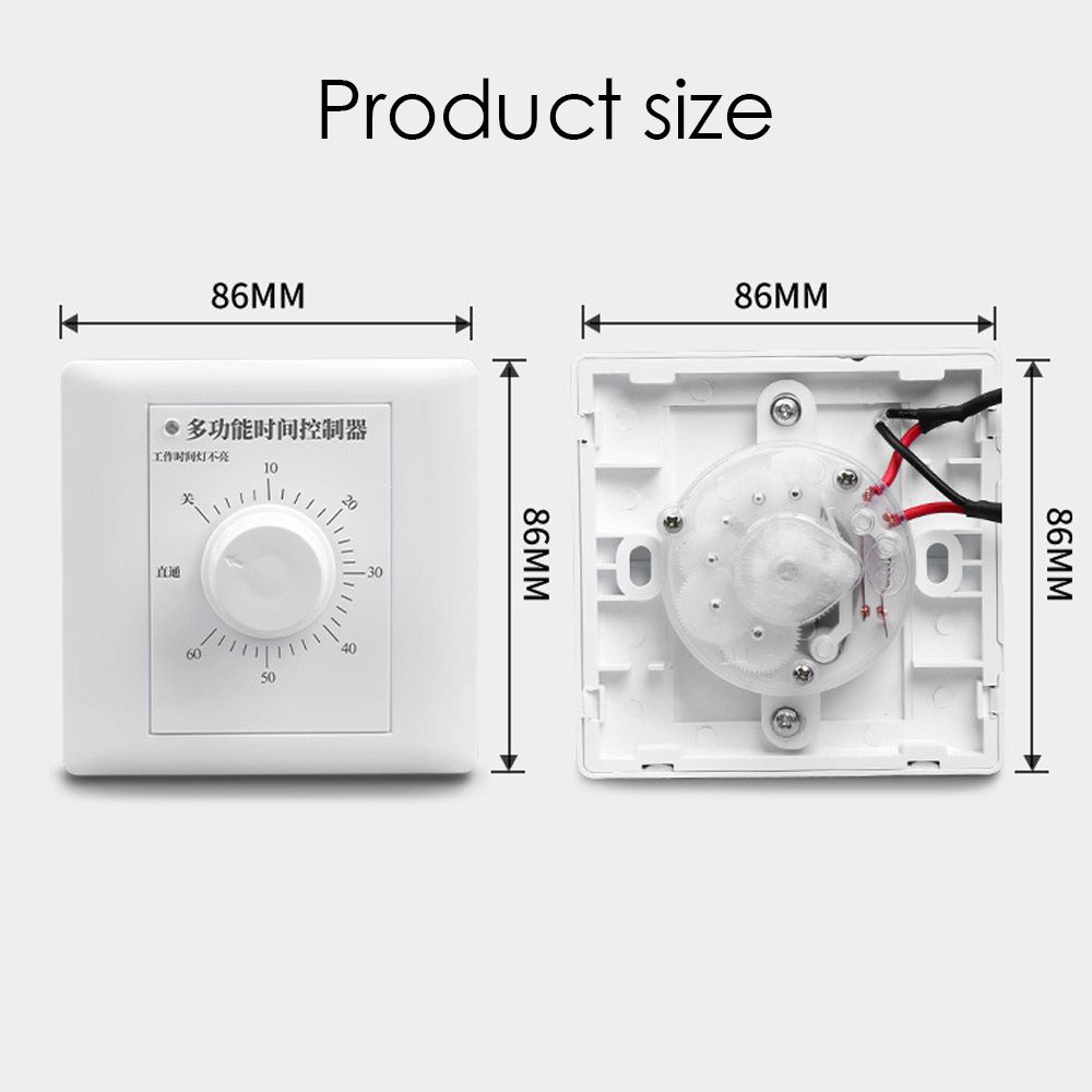 220V 10A Wide Application 60/120 Min Time Control Interruptor Timer Switch Mechanical Countdown