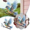 2D Acrylic Hummingbird Hangings Pendant Ornaments Sun Catcher Window Stained Birds Hummingbird Window Garden Decor