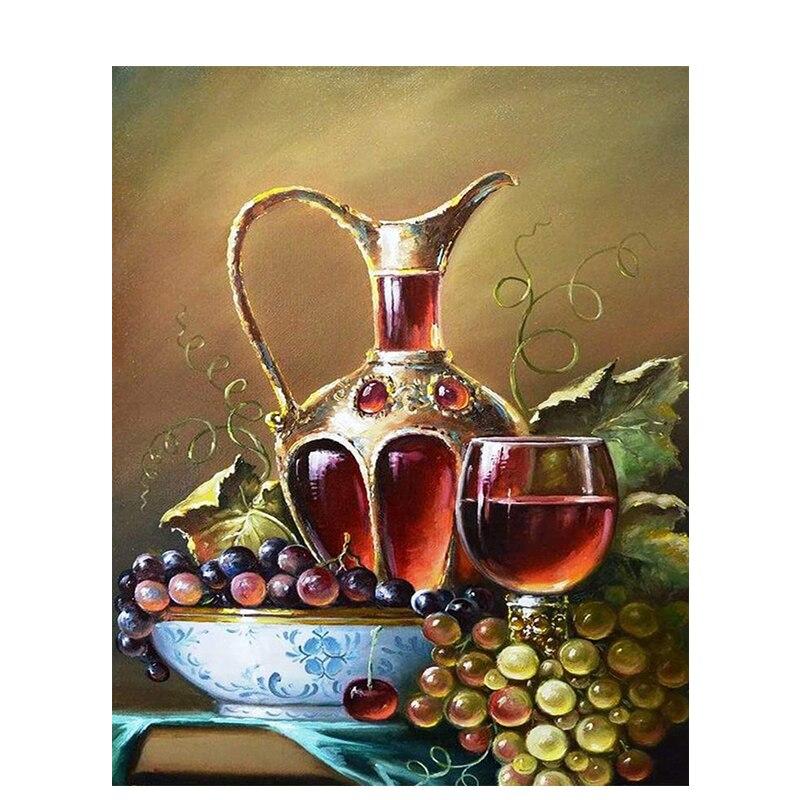 5D Diamond Painting Cross Stitch Crafts Kits Diy Diamond Mosaic Painting Wine Glass Home Decor Wall Art For Kids