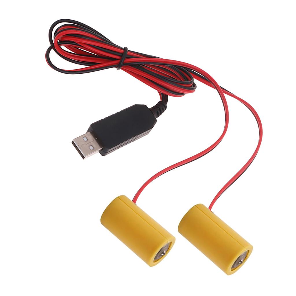 USB 5V2A до 1,5V1A LR14 C Кабель для устранения батареи Удобный шнур-адаптер питания от батареи-пустышки для игрушечных часов