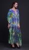 Phagun Branch & Colorful Parrot Bird Long Caftan Maxi Dress Beach Swimwear Cover Up Womens