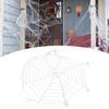 ZK20 3.6m Spider Web Halloween Decorations White Round Net Spooky Cobwebs for Outdoor Indoor Party Yard