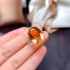 Новые овальные кольца с желтым хрусталем в форме бабочки для женщин, розовое золото, модные и роскошные, высококачественные кольца, банкетные украшения