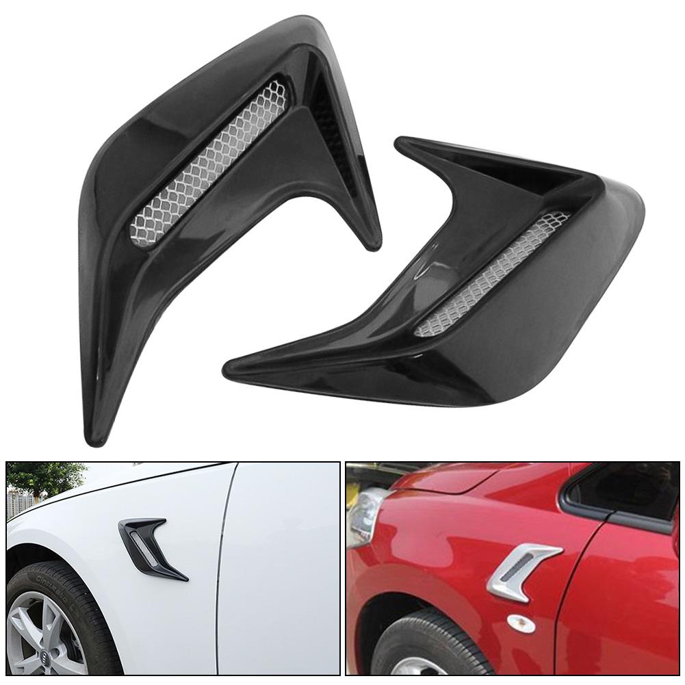 2Pcs Car Side Air Vent Modification Ventilation Grille Cover Side Air Intake Cover Hood Decoration Car Modification
