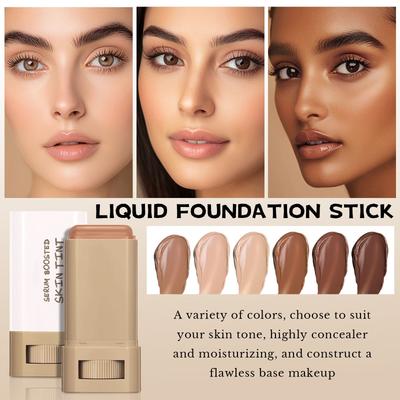 Тональный крем-стик Beauty Balm Serum Boosted Skin Tint, твердый тональный увлажняющий сывороточный карандаш-стик Foundation Face Stick для женщин