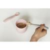 Daily Like Bonbon Baby Food Spoon Stage 2, 2-piece Set + 2 Baby Food Cases, Lavender, Cocoa, 1 Set