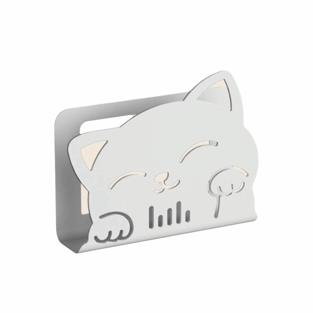 Cat-Themed WiFi Storage Box Plastic Hidden Organizer Decoration Router Stand Home