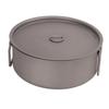 Titanium Pot 3‑5 People Portable Cooking Pot with Foldable Handles for Outdoor Camping Hiking