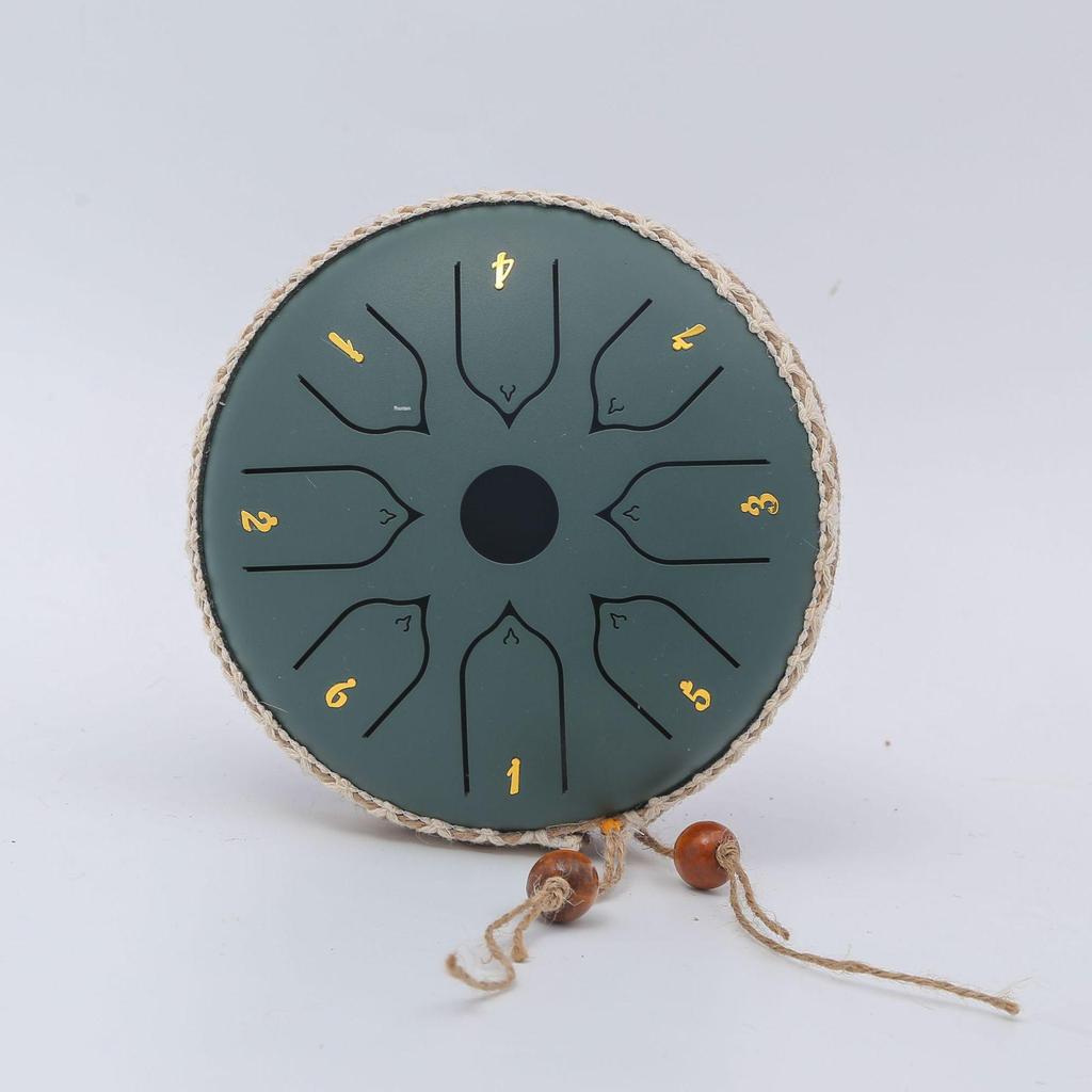 6-inch 8-note Steel Hand Drum for Children - Ethereal Percussion Instrument with Lotus Design