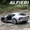 1/32 масштаб Alfieri Coupe, литая под давлением модель автомобиля, игрушечный автомобиль с откатным механизмом, звуком и светом для детей, коллекция подарков для мальчиков и девочек