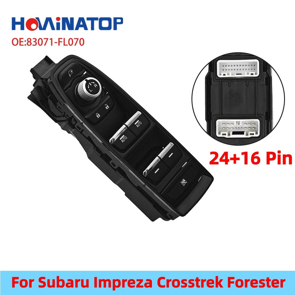 HOWINATOP 83071-FL070 24+16 Pin Master Power Window Control Switch For Subaru Impreza Crosstrek Forester OEM Replacement