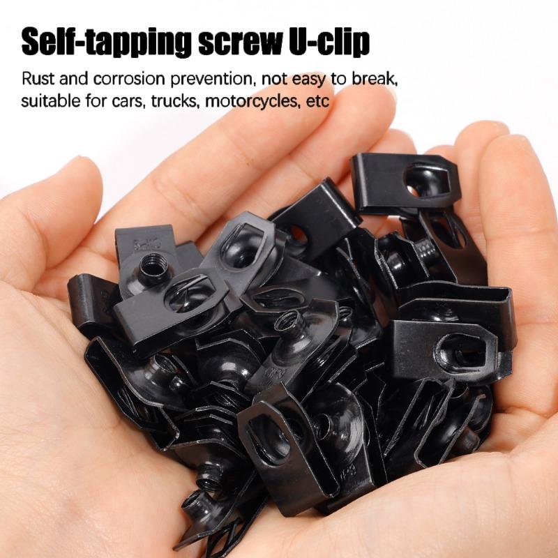 Болты кузова и U-образные гайки-клипсы M6 Крышка двигателя Поддон Защита от брызг Защита Бампер Подкрылок Фиксатор Крепеж Заклепки Винты