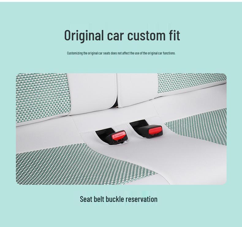 Подушка на сиденье автомобиля из ледяного шелка QQ - Милый мультяшный чехол на сиденье с полным охватом для Chery New Energy Sports Version