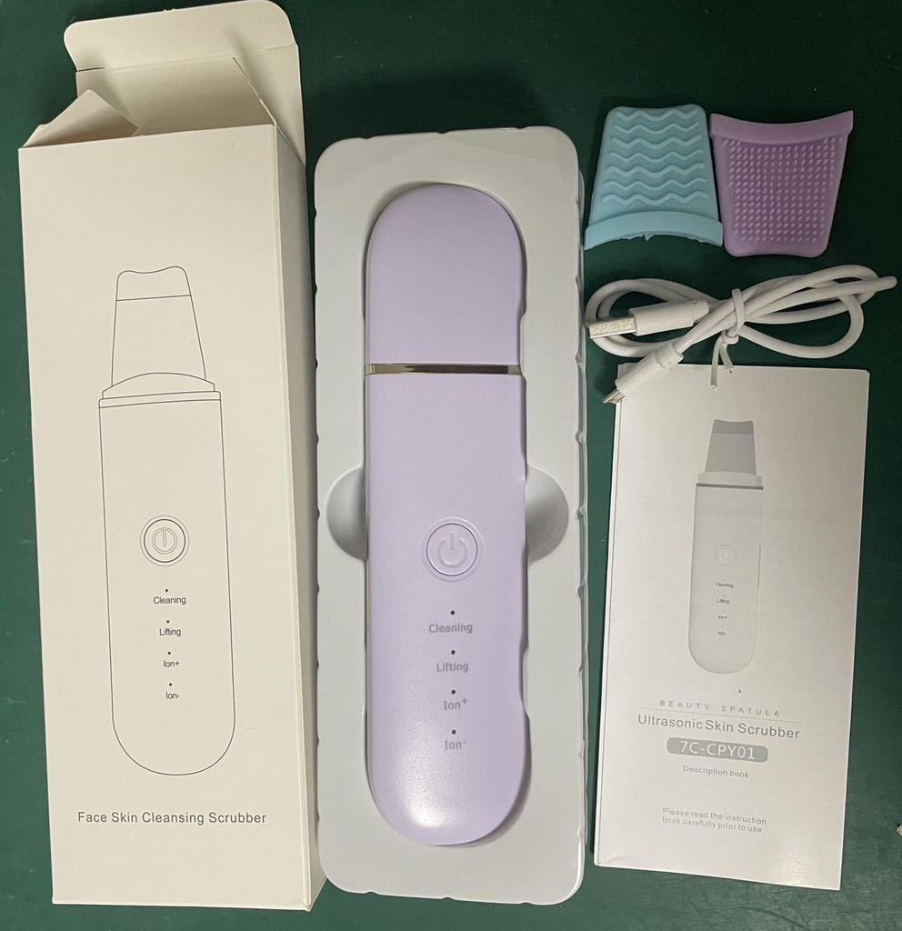 Ультразвуковой скребок для кожи и очиститель лица - очиститель пор и средство для удаления черных точек в подарок