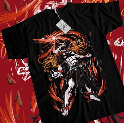 Bleach Ичиго Куросаки Футболка Манга Стрип Ужасы Аниме Подарок Рубашка Футболка Все Размеры