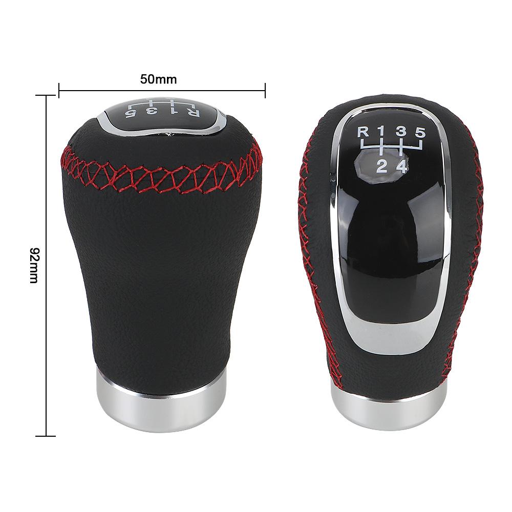 Gear Shift Knob Universal 5/6 Speed Shifter Lever Car PU Leather With Gear Knob Replaceable Cap Cover Manual Transmission