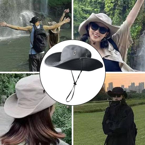 Шляпа от солнца с широкими полями для мужчин и женщин, дышащая шляпа с защитой от ультрафиолета UPF 50 +, летняя шляпа с защитой от солнца на открытом воздухе, рыбалка, пеший туризм, скалолазание, пеший туризм, садоводство, солнцезащитная шляпа