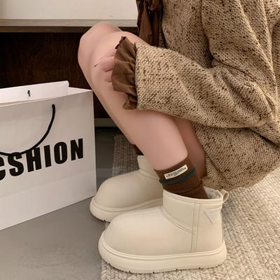 Повседневные универсальные ретро ботинки Мартин на плоской подошве, ботинки на толстой подошве, британский стиль, осень и зима и осень, ретро, универсальные, теплые, зимние ботинки