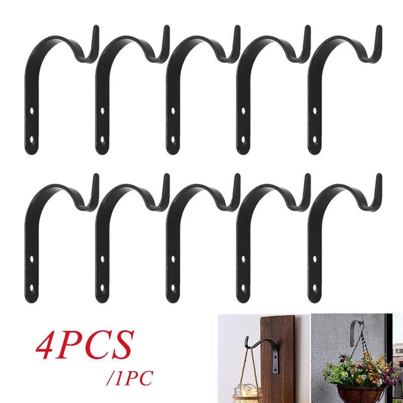 Clothes Hat Hook Bathroom Hook Flower Pot Support Iron Planter Hook Stand Balcony Decoration for Flowers Durable Flowerpot Plant Hanger Bracket