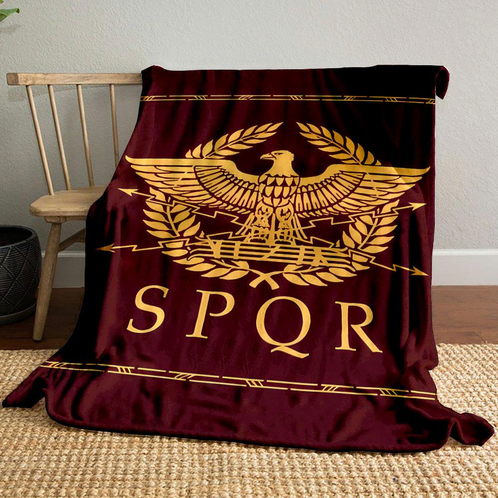 Roman Eagle SPQR Blanket bedroom Blanket for Livingroom Couch lunch break Soft Cozy throw for Friend's festival Gift