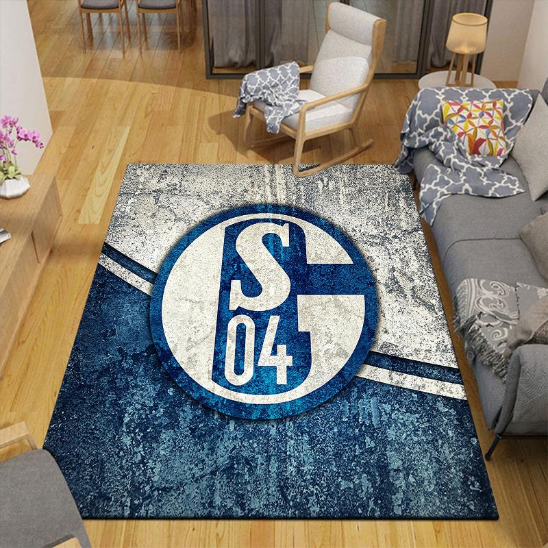 FC Schalke 04  Pattern Square Carpet,Area Rug,Carpet Rug for Living Room Bedroom Sofa Playroom Decor,Non-slip Floor Mat