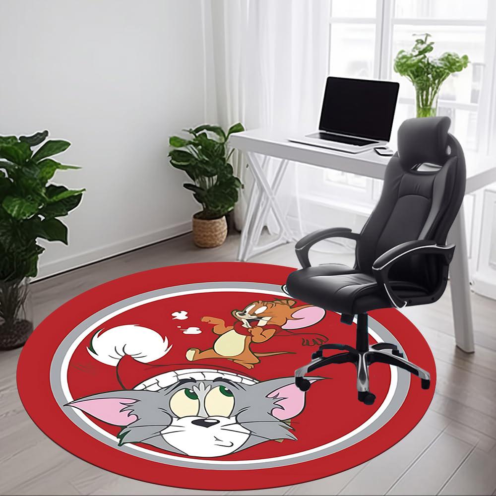 1 шт. Круглый ковер Tom & Jerry для офиса, спальни, гостиной, декор для дома, декор комнаты, Offic a1016084