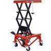 Hydraulic Motorcycle Lift Table with Scissor Jack - 350 Lbs Capacity, Adjustable Lift Range,  Motorcycle Jack for  Dirt Bike