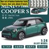 1:24 BMW MINI COOPER S F56 2021 Роскошный Компактный Спортивный Хэтчбек Металлический Литой Модель Автомобиля Декор для Дома Настольный Дисплей Игрушка