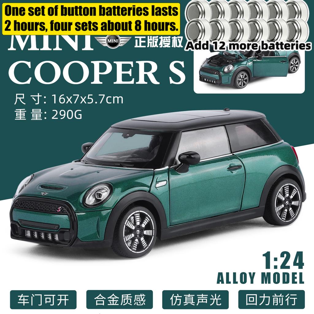 1:24 BMW MINI COOPER S F56 2021 Роскошный Компактный Спортивный Хэтчбек Металлический Литой Модель Автомобиля Декор для Дома Настольный Дисплей Игрушка