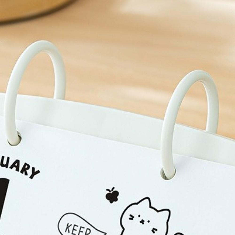 Plastic Daily Planner Cartoon Table Planner Photography Props Standing Flip Calendar Home
