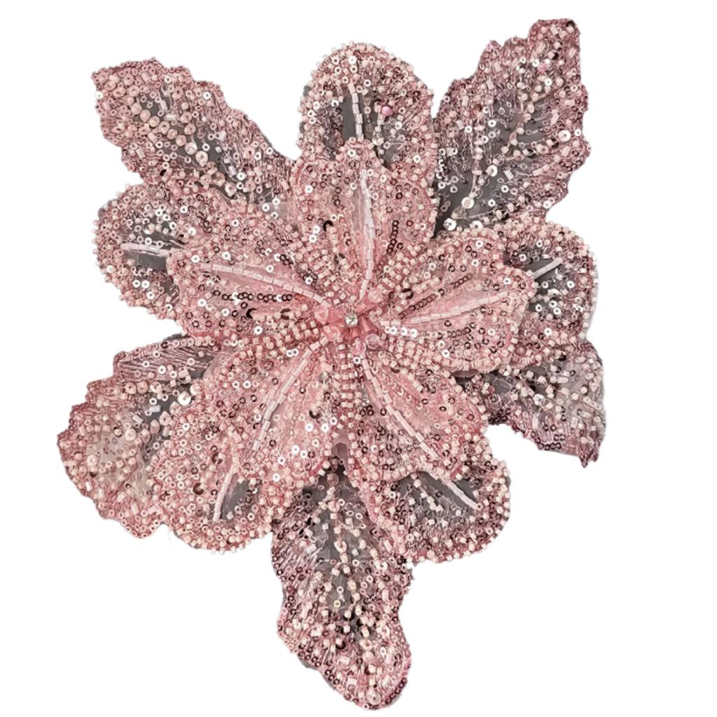 Eye-Catching Sequins Flower Applique for Clothes Hat Sewing Patches DIY Scarf Wedding Dress Decors Accessories