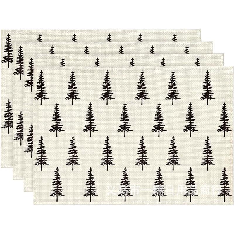 Christmas Snowman & Snowflake Plaid Insulated Placemat - Festive Table Decoration