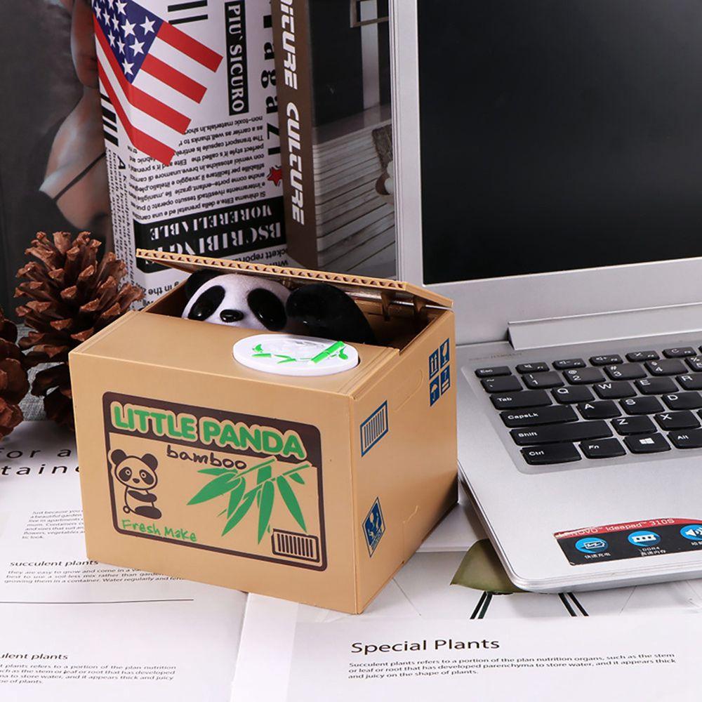 Children Cat Panda Thief Automatic Stealing ATM Toy Money Saving Box Coin Box Piggy Bank