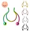 5PCS/Sets U-shaped Antler Nose Piercings Non-Pierced Jewelry Colorful Fake Nose Piercings for Women Men Nose Hoop Septum Rings