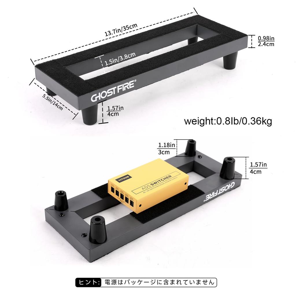 GHOSTFIRE Guitar Effects Pedal Aluminum Velcro with Carrying S Series Ultra-Lightweight Board, Alloy, Closure, Bag, SPL-01