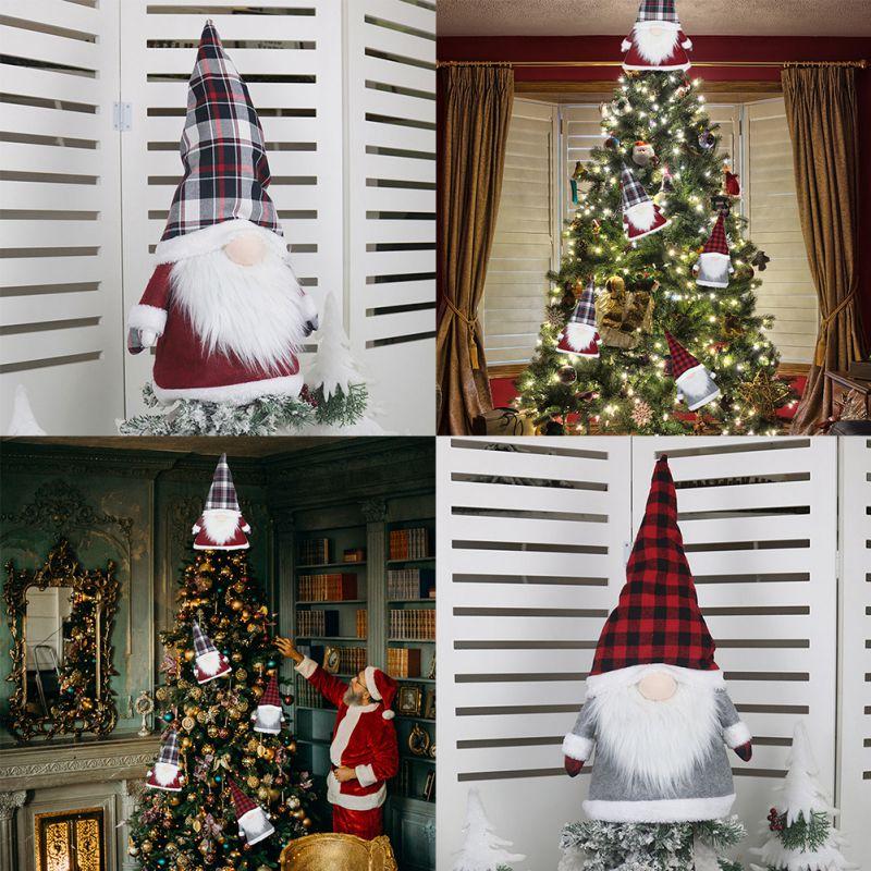 26 дюймов Рождественская елка Топпер Гном Шведский Tomte Gnome Рождественские украшения Санта-Гномы Плюшевый скандинавский Рождественский декор