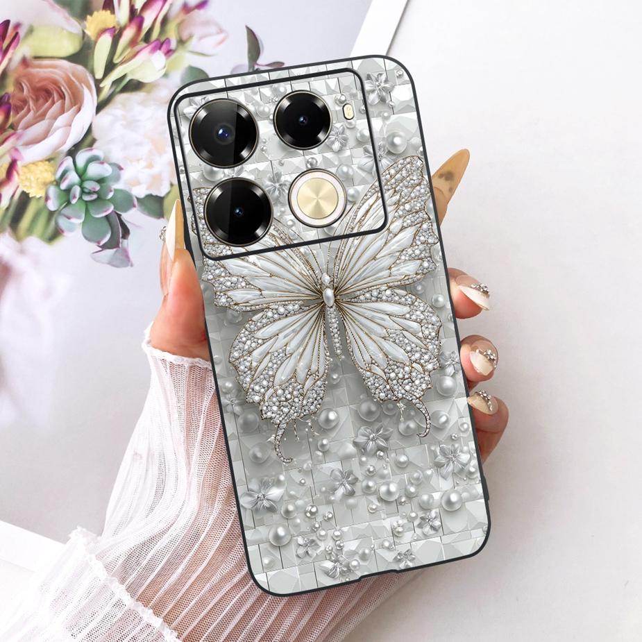 For Infinix Note 40 40X 5G Case X6852 New Butterfly Painted Cover Soft Silicone Case For Infinix Note 40 Pro Plus Note40 X Shell