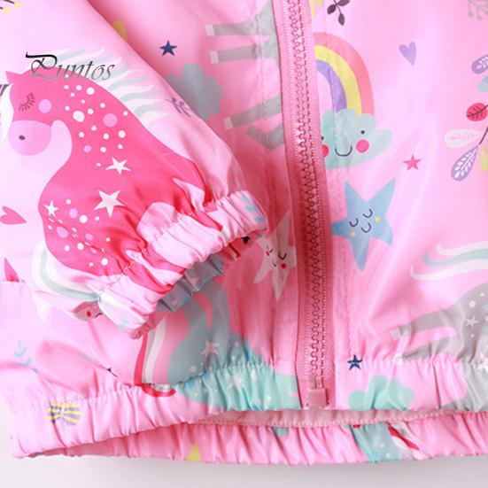 Пальто для девочек, детский плащ с капюшоном и длинными рукавами, с эластичными манжетами, солнцезащитная ветрозащитная куртка на молнии